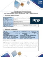 Guía de Actividades y Rubrica de Evaluacion - Fase 4 - Implementacion.
