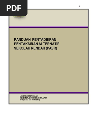 Panduan Pentadbiran Pasr 2018 Pdf