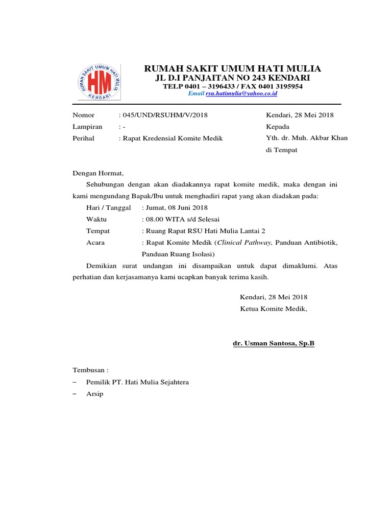 780 Koleksi Contoh Undangan Rapat By Email HD