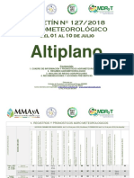 Boletín Agrometeorológico Nº 127-2018 Del 01 Al 10 de Julio-Altiplano