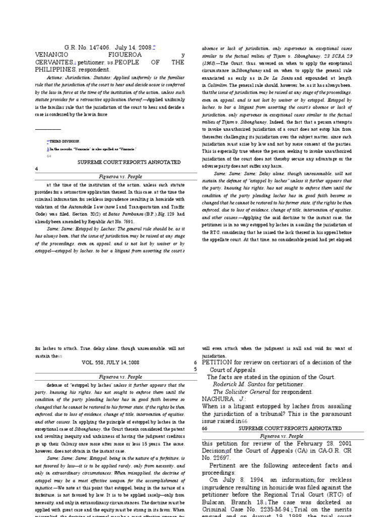 2figueroa vs. People PDF Laches (Equity) Estoppel