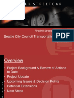 Seattle City Council Transportation Committee: First Hill Streetcar Project Update