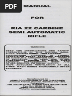 Manual For Rock Island Armory / Armscor .22 Carbine Semi Automatic Rifle M20C