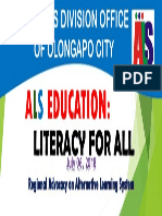 Schools Division Office of Olongapo City: Regional Advocacy On Alternative Learning System