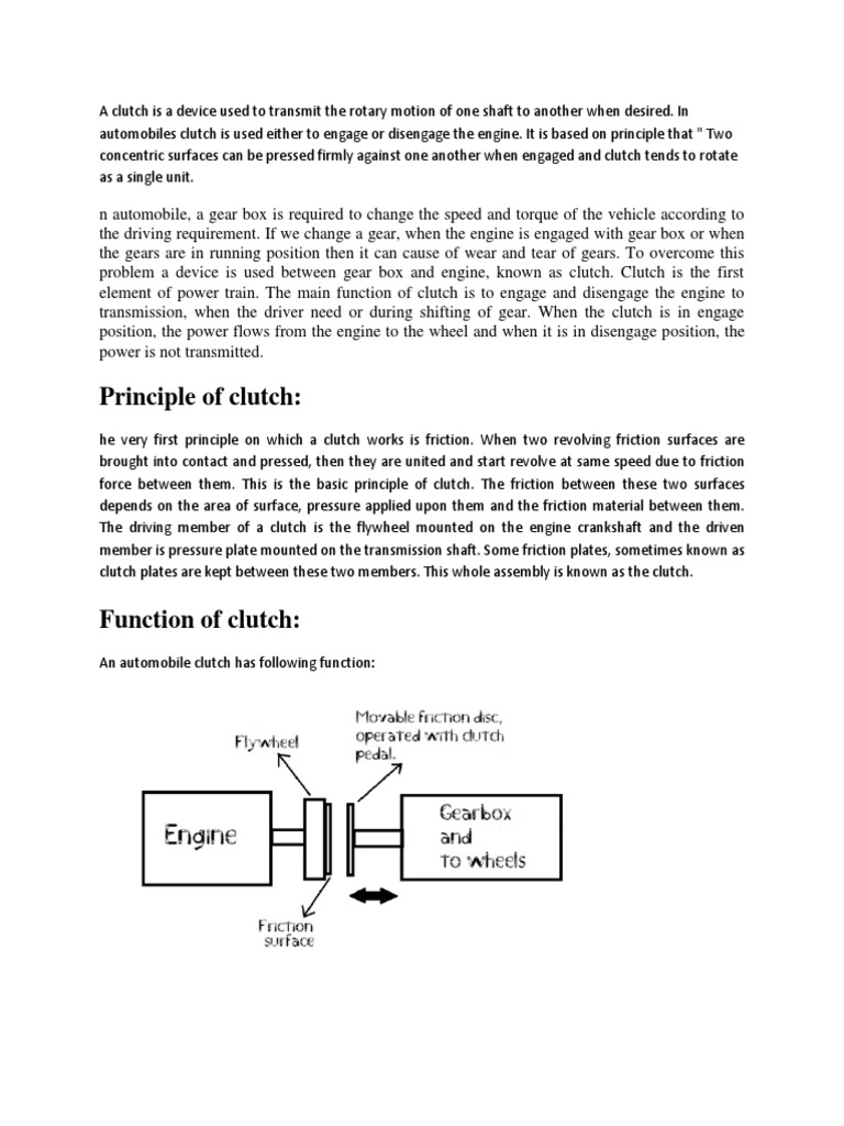 Clutchhh PDF Clutch Transmission (Mechanics)