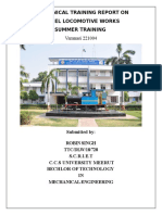 A Technical Training Report On Diesel Locomotive Works Summer Training