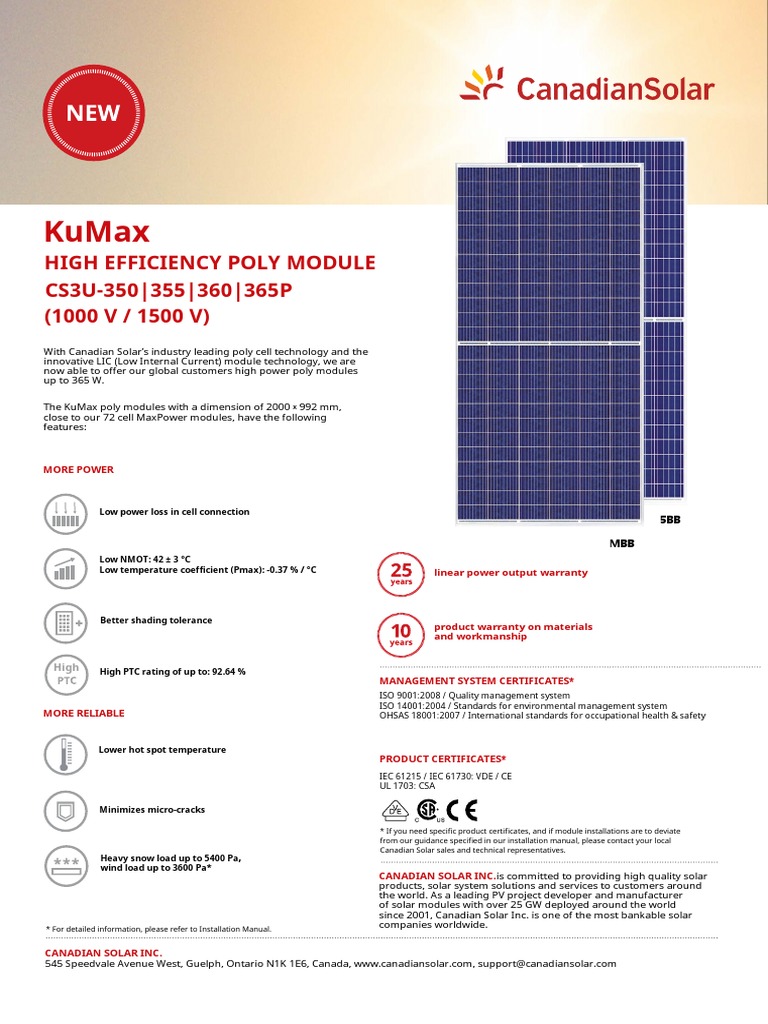 Canadian Solar-Datasheet- KuMax MBB 5BB CS3U-P High Efficiency v5.571