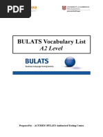 BULATS Wordlist A2 PDF