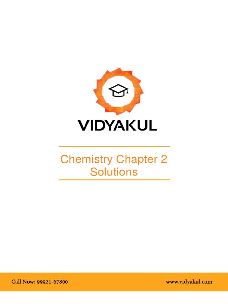 NCERT Solutions Class 12 Chemistry Chapter 2 Solutions | PDF | Mole ...