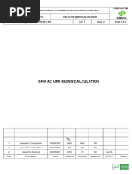 240V Ac Ups Sizing Calculation: Document Title