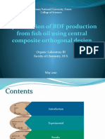 Optimization of BDF Production From Fish Oil