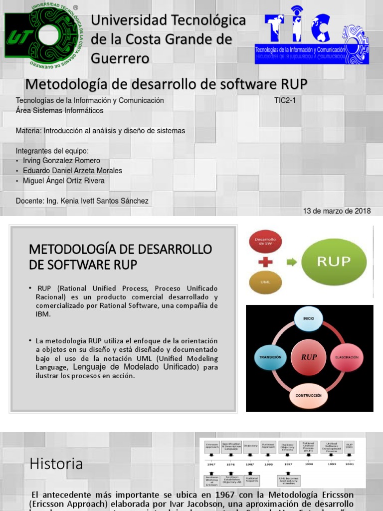 Metodología RUP en Desarrollo de Software | PDF | Lenguaje de modelado ...