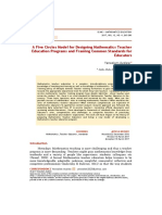 A Five Circles Model For Designing Mathematics Teacher Education Programs and Framing Common Standards For Educators