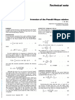 Inversion of The Prandtl-Meyer Relation (1975)