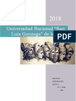 Universidad Nacional "San Luis Gonzaga" de Ica: Docente: Integrantes: Ciclo: I Ica - Peru 2018