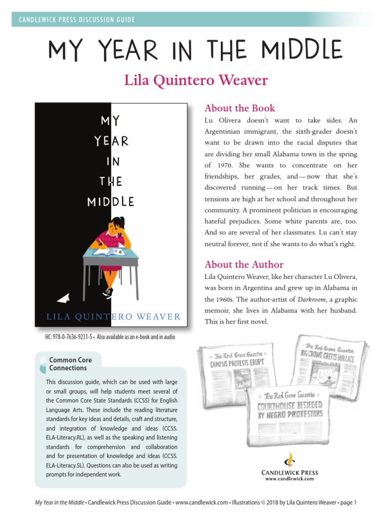 My Year in The Middle by Lila Quintero Weaver Discussion Guide PDF