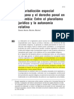 Becerra Carmen.- La Jurisdicción Especial Indígena y El Dercho Penal en Colombia. Entre El Pluralismo y La Autonomía Relativa