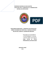 Inteligencia Emocional y Liderazgo en Oficiales de Armas Con Mando de Tropa de La Tercera División Militar Del Ejército, Guarnición Arequipa