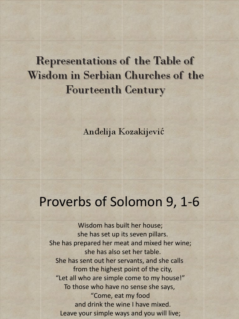 Representations of The Table of Wisdom | PDF | Foods
