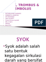 Syok, Trombus & Embolus