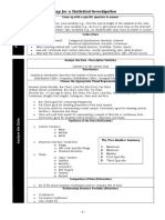 Roadmap for a Statistical Investigation