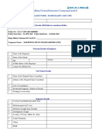 Bajaj Allianz General Insurance Company Limited: Claim Form - Domiciliary and Opd