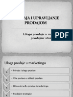 I - Upravljanje Prodajom