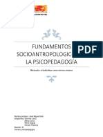 Fundamentos Socioantropologicos de La Psicopedagogía 1