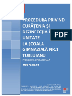 Procedura Privind Curatenia Si Dezinfectia