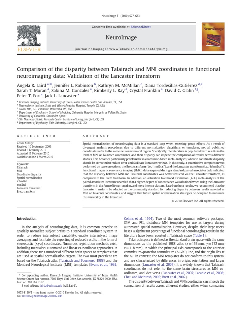 Laird 2010 PDF Meta Analysis Functional Resonance Imaging