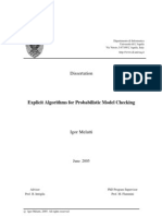 Explicit Algorithms For Probabilistic Model Checking: Dissertation