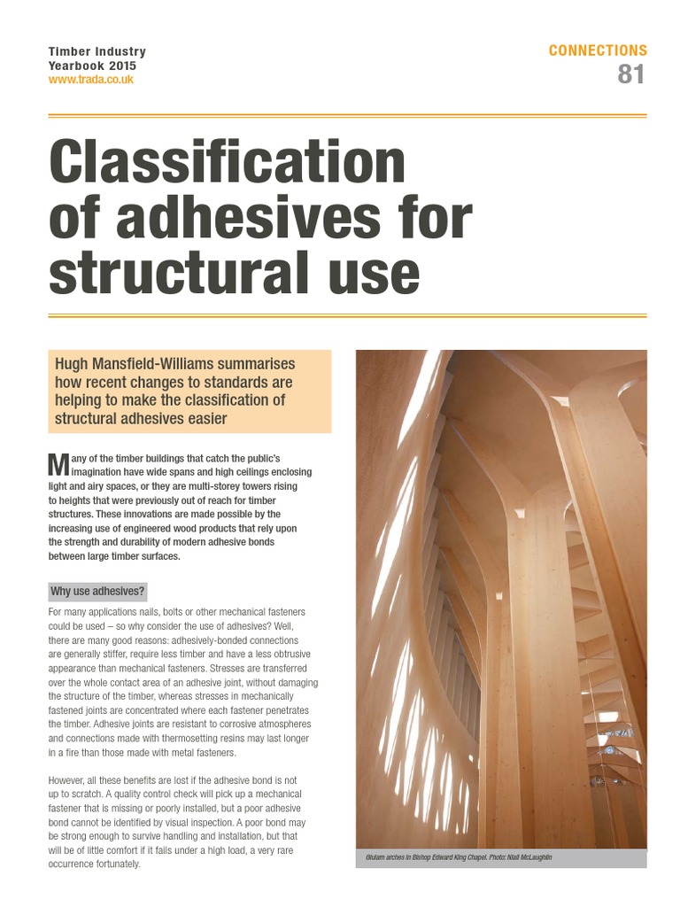 Classification of Adhesives For Structural Use PDF Adhesive Materials