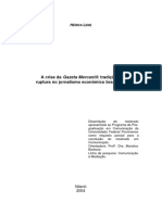 A Crise Da Gazeta Mercantil Tradição e Ruptura No Jornalismo Econômico Brasileiro