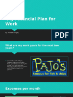 My Financial Plan For Work: By: Phoebe Longley