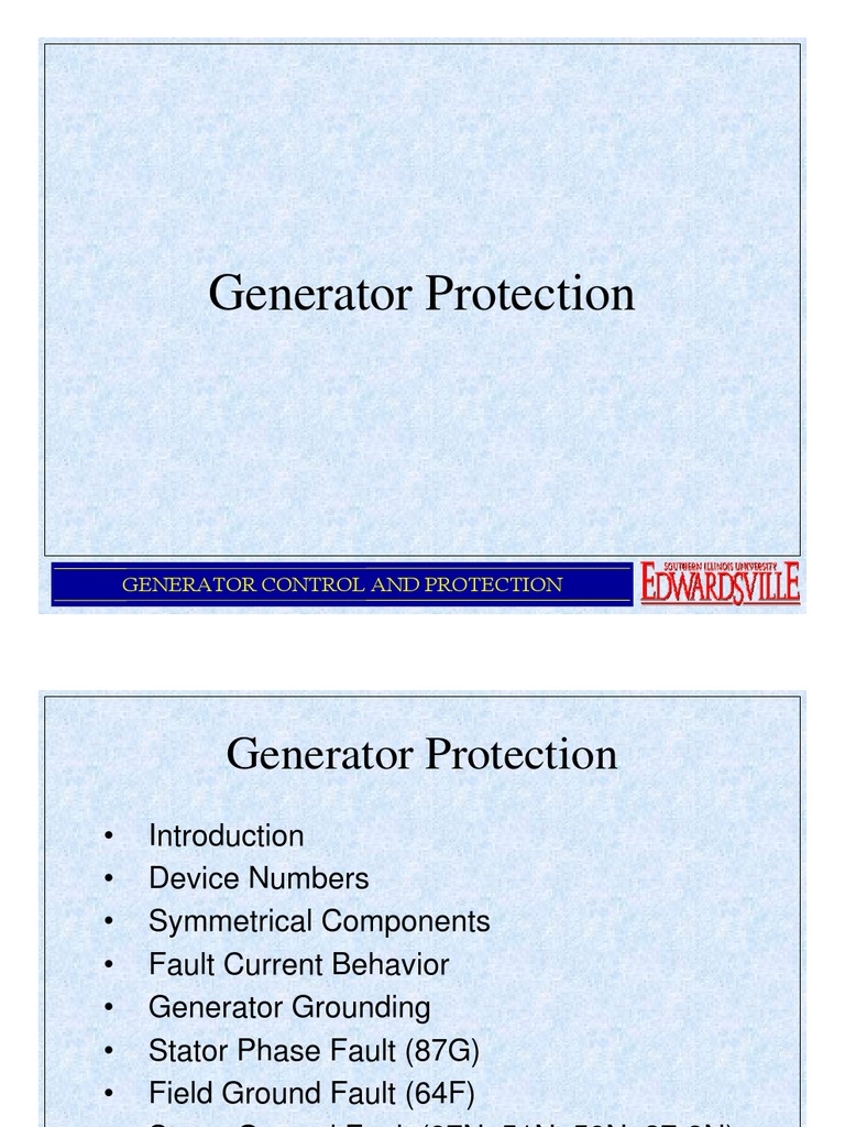 CH 11 - Generator Protection | PDF | Technology & Engineering