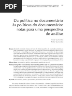 Da Política No Documentário Às Políticas Do Documentário