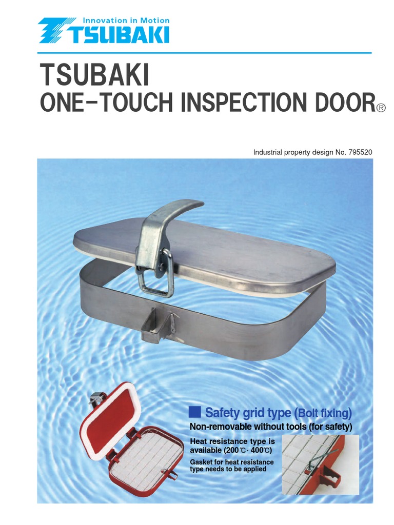 Porte D'inspection Tsubaki P2SG - Dimensions 8"x12" - Acier Doux - Neuf D'origine USA