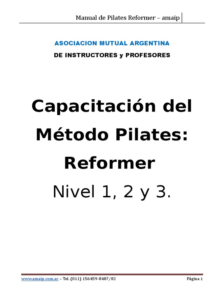 Manual Pilates Reformer 2017 PDF Pilates Músculo