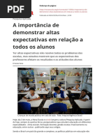 A Importancia de Demonstrar Altas Expectativas Em Relacao a Todos Os Alunos