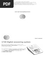 1740 Digital Answering System: User's Manual