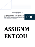 Assignm Entcou: Screen Reader Compatibility Information