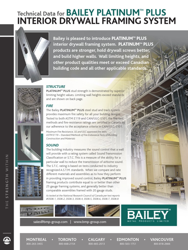 Bailey Platinum Plus Framing System Guide | PDF | Drywall | Framing ...