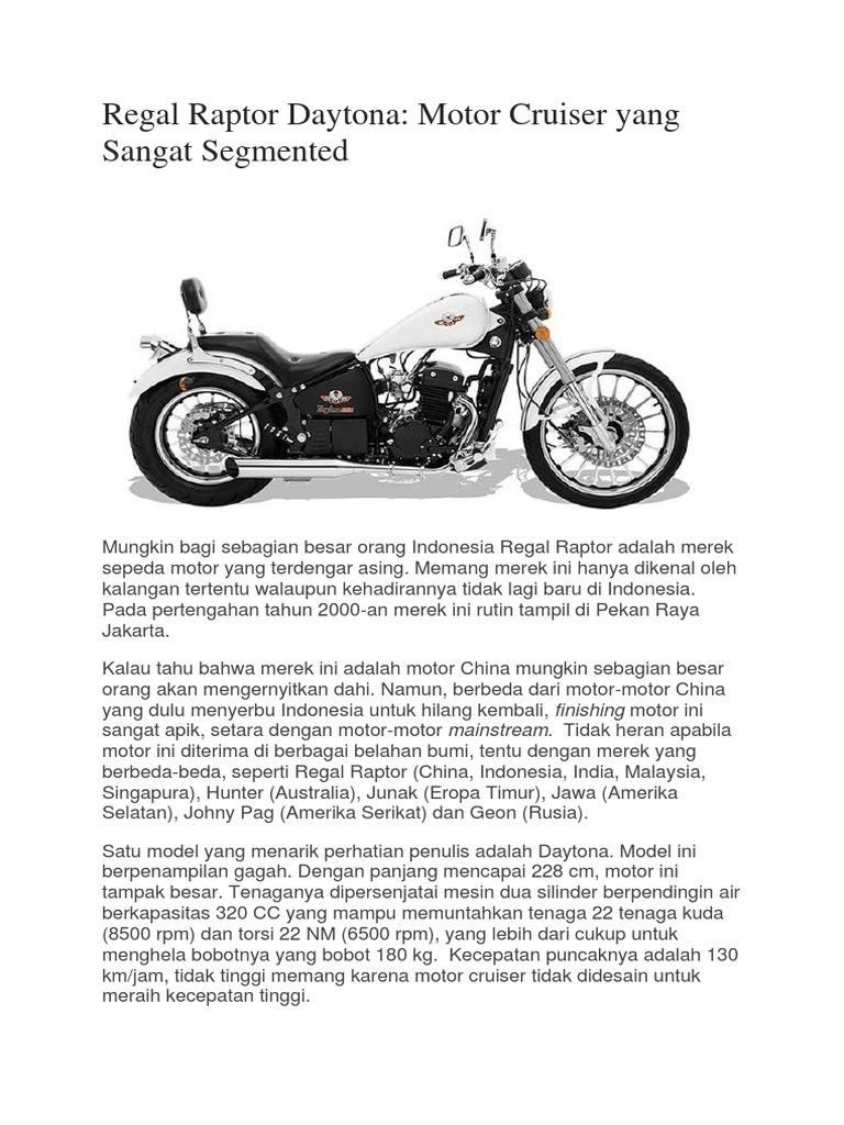 Regal Raptor Daytona | PDF