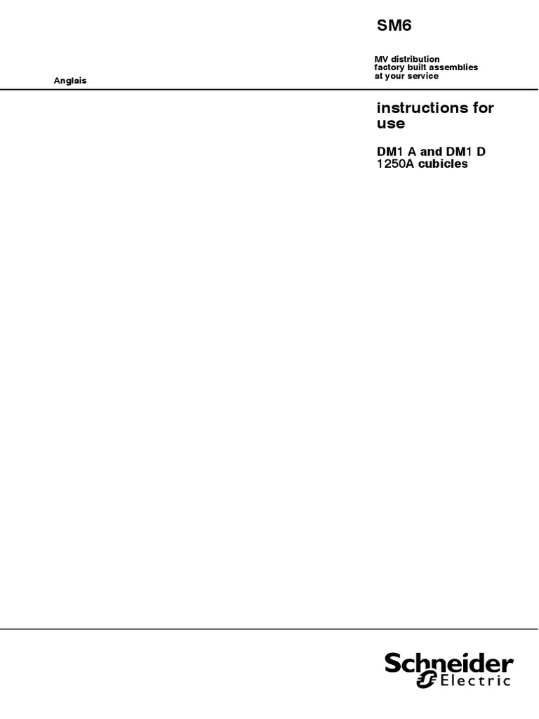 DM1 A/D Cubicle Installation Manual | PDF | Screw | Nut (Hardware)