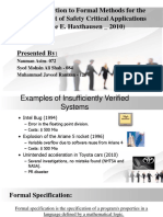 An Introduction To Formal Methods For The Development of Safety Critical Applications (Anne E. Haxthausen - 2010)