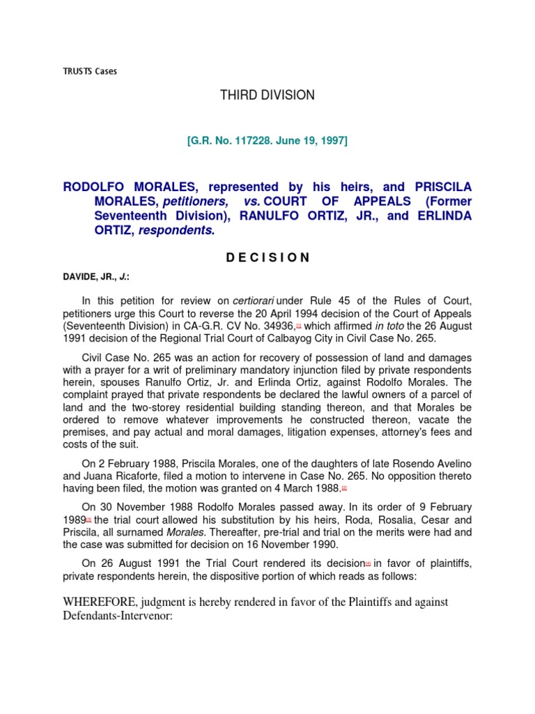 Land Ownership Dispute Ruling | PDF | Trust Law | Equity (Law)