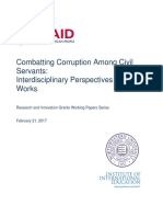 Combatting Corruption Among Civil Servants - Interdisciplinary Perspectives on What Works
