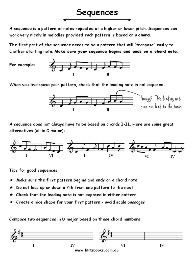 Sequences Aarrggh! This Leading Note Does Not Lead To The Tonic! PDF