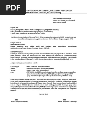 Contoh Surat Audiensi Pdf