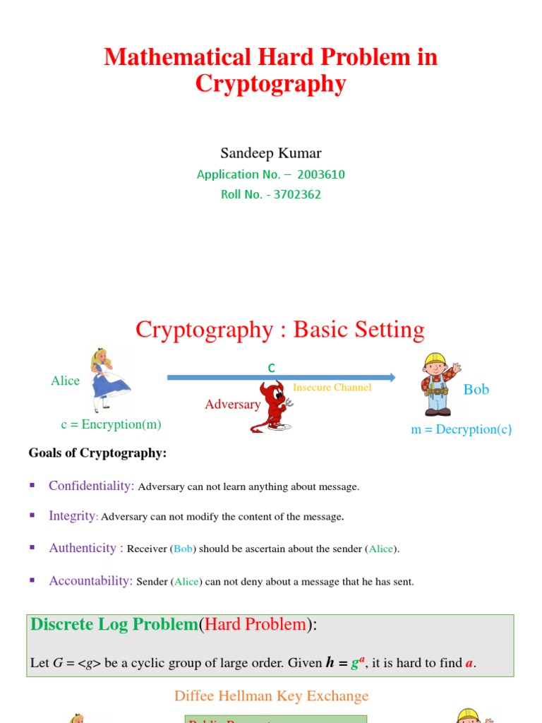 Mathematical Hard Problems in Cryptography | Download Free PDF ...